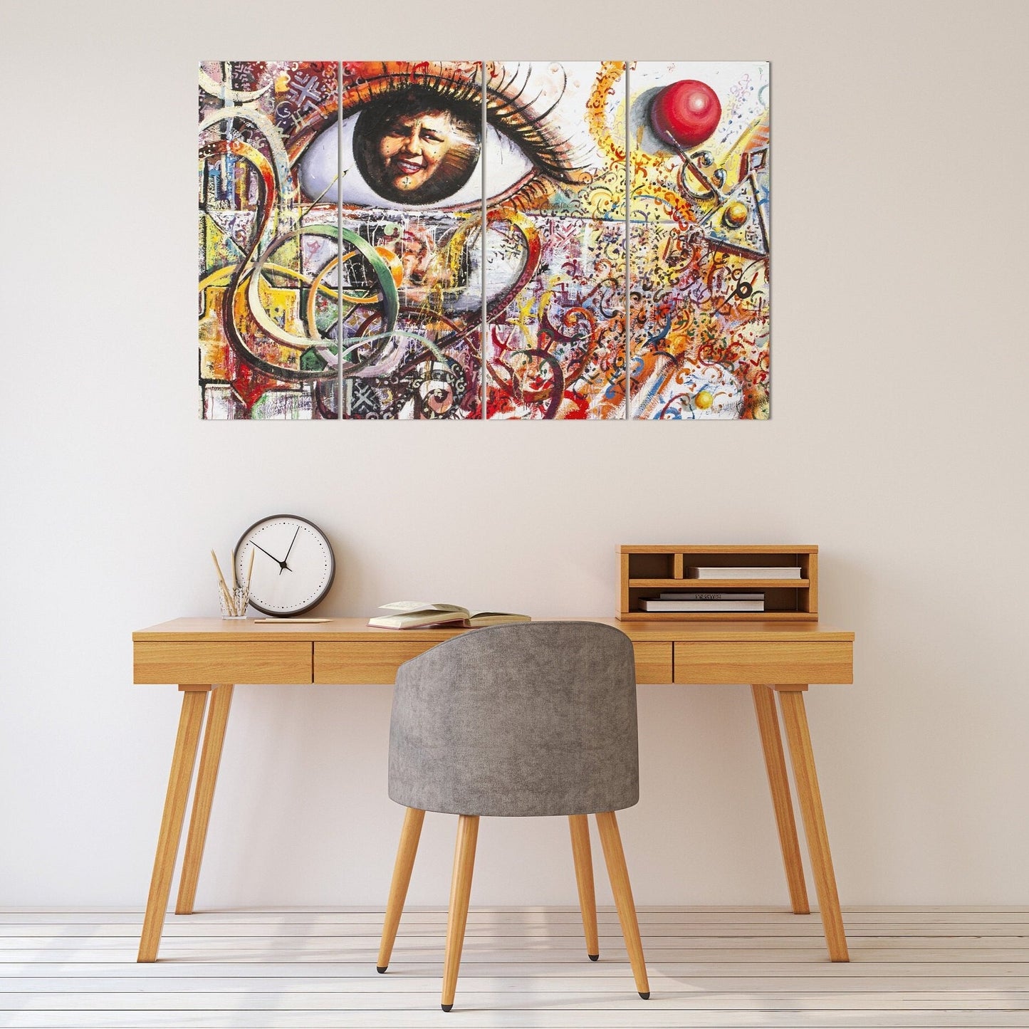 Abstrakte Street Art Leinwand, Graffiti Wandkunst Leinwandgemälde, trendige Wandkunst, Graffiti Poster, moderne Multipanel Wandkunst