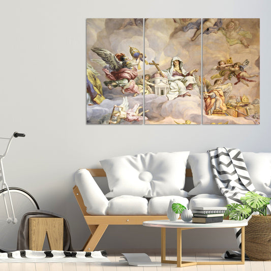 Engelgemälde, religiöse Wandkunst, religiöse Geschenke, Wanddekoration für die Küche im Landhausstil