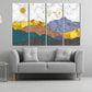 Abstrakte Blue Ridge Mountains Wandkunst Leinwandgemälde, Natur Wandkunst japanische Kunst Leinwand, Berge Wandkunst Rauchberge Geschenk