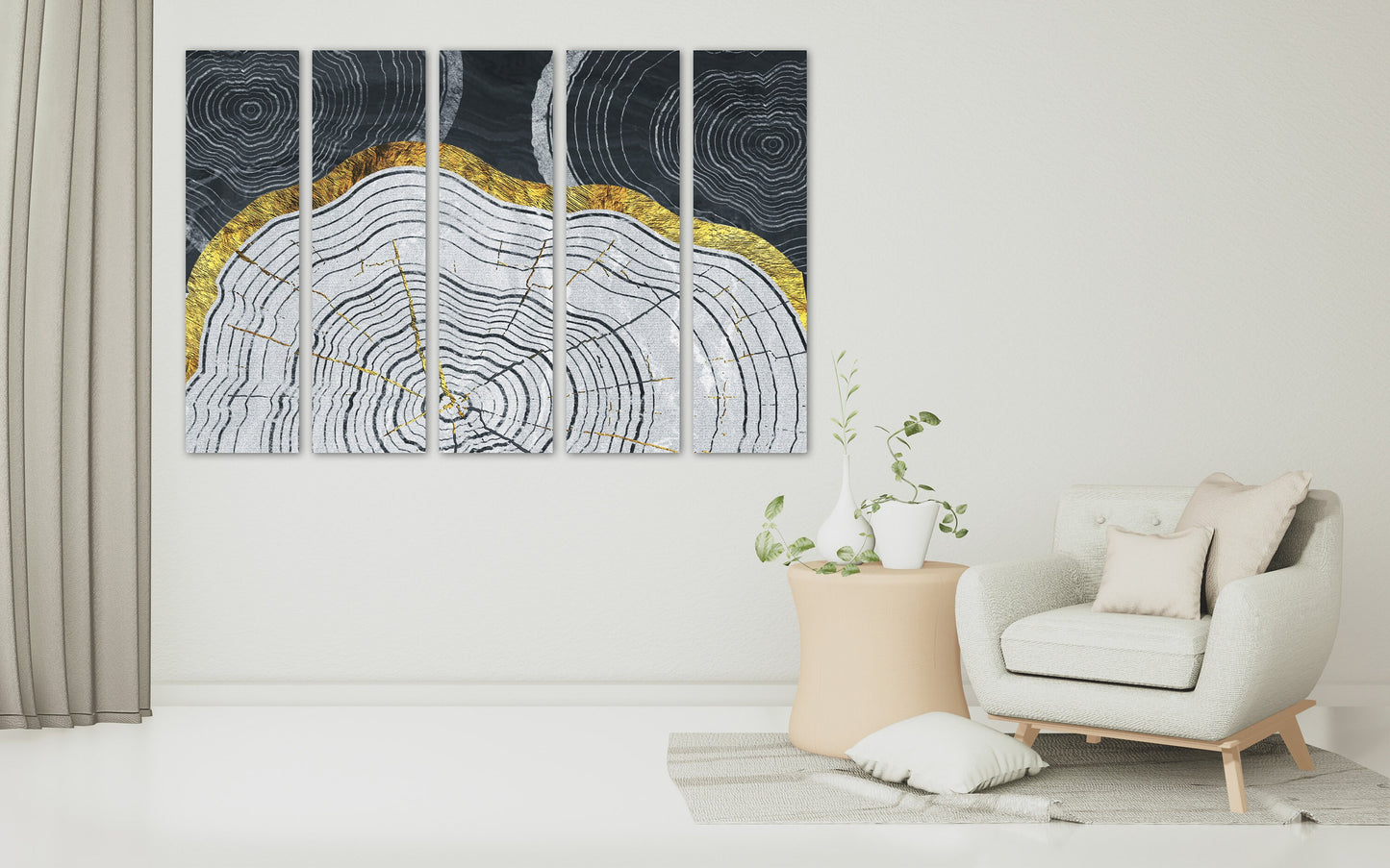 Abstrakte Leinwandkunst in Gold und Schwarz, moderne Gemälde, übergroße Wandkunst für Schlafzimmer, Wohnzimmer, Küche, Büro