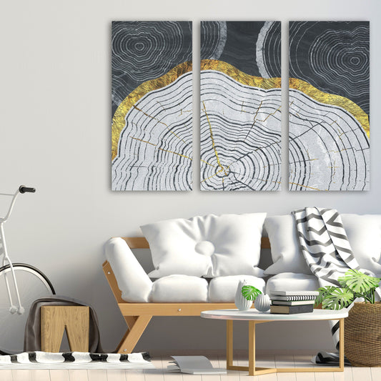 Abstrakte Leinwandkunst in Gold und Schwarz, moderne Gemälde, übergroße Wandkunst für Schlafzimmer, Wohnzimmer, Küche, Büro