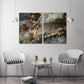 Abstrakte Wandkunst in Gold und Schwarz, Marmor-Wanddekor-Leinwand, abstrakte Gemälde, mehrteilige Wandkunst, Marmor-Leinwand