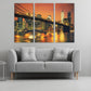Brooklyn Bridge Druck New York City Gemälde extra großes mehrteiliges Wandbild American Bridge Home Wanddekoration gerahmter Kunstdruck Leinwand