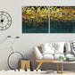 Grüne und goldene extra große Wandkunst, moderne abstrakte druckbare Kunst, mehrteilige Leinwand, abstraktes Wandkunstgemälde, ästhetisches Raumdekor