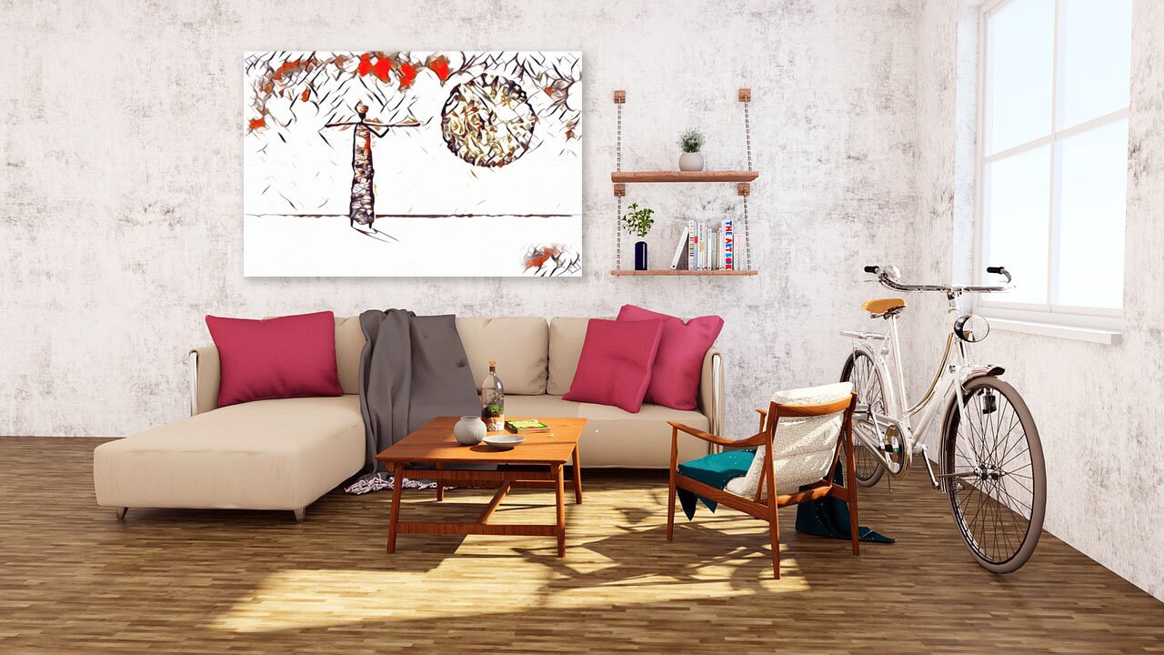 Afrikanische ethnische Retro-Illustration Abstrakte afrikanische Wandkunst Masai Leinwanddruck afrikanische Leinwand Kunst Malerei Masai Malerei Skurrile Kunst