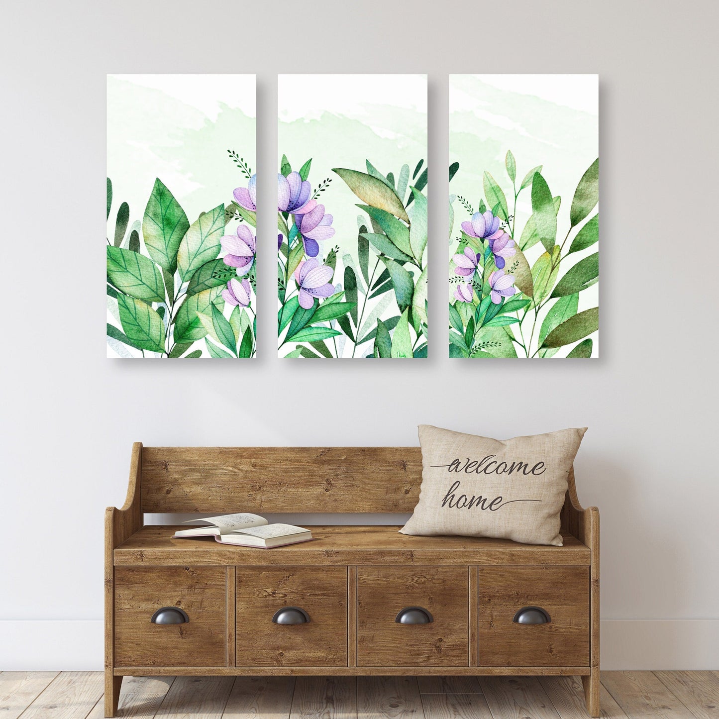 Kräuter-Wandkunst, Blumengemälde, Blumen-Leinwand-Wandkunst, Wandbehang-Dekor, Wandkunst für Schlafzimmer