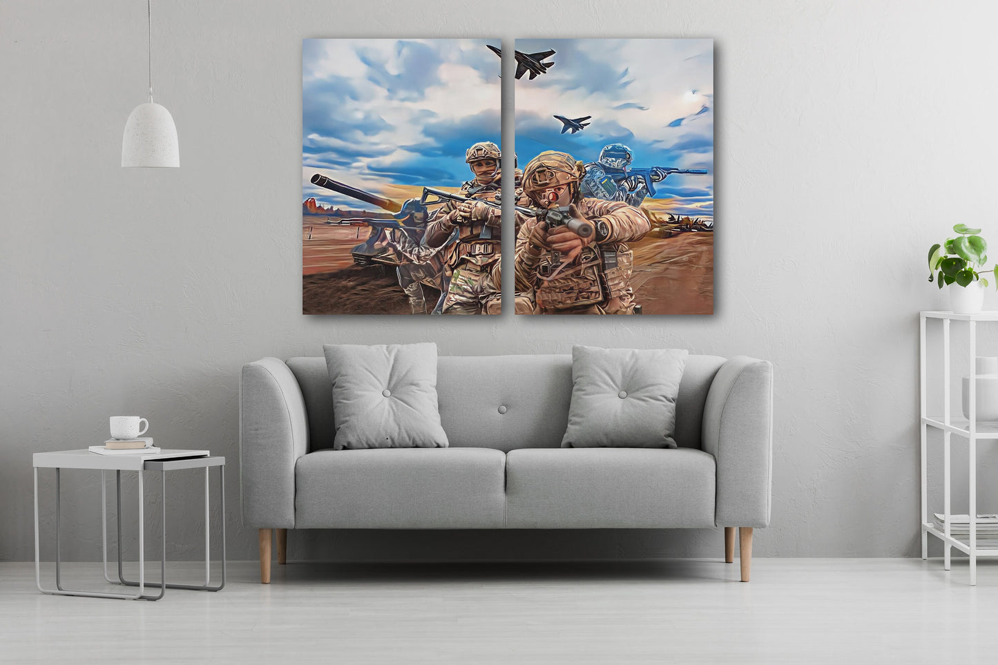 Militärkunst, Militärkunstgemälde, Leinwand mit ukrainischer Flagge, trendige Wanddrucke aus der Ukraine, patriotisches Deko-Geschenk, Unterstützung der Ukraine