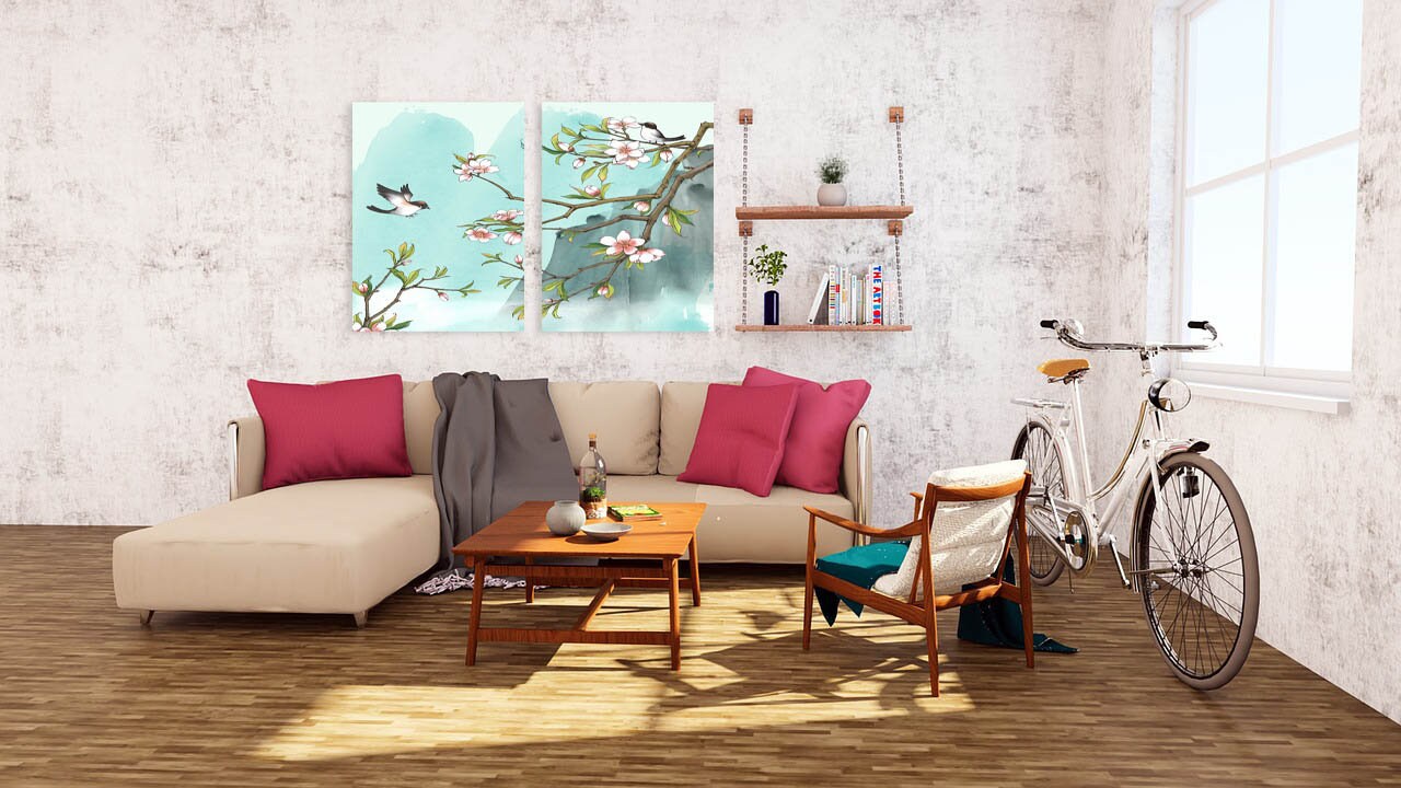 Sakura Bonsai Baum Wandkunst, Sakura Blüten Leinwandgemälde, florale asiatische Wanddekoration japanische Wandkunst Vogeldrucke Wandkunst Geschenk Wohndekor