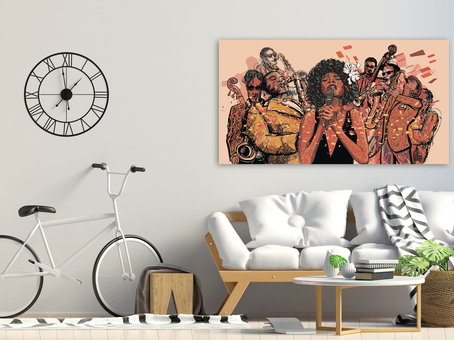 Frau Sängerin Druck Musik Wandkunst Jazz Wand Dekor Leinwand Malerei Musik Wandkunst Leinwand Wandkunst Malerei von Musik Jazz Kunst dekoratives Geschenk