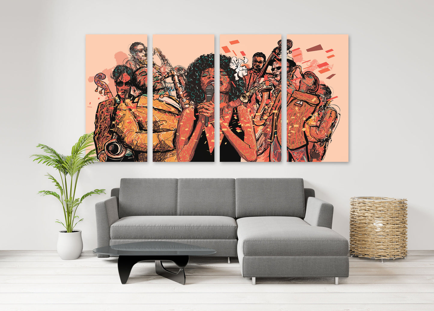 Frau Sängerin Druck Musik Wandkunst Jazz Wand Dekor Leinwand Malerei Musik Wandkunst Leinwand Wandkunst Malerei von Musik Jazz Kunst dekoratives Geschenk
