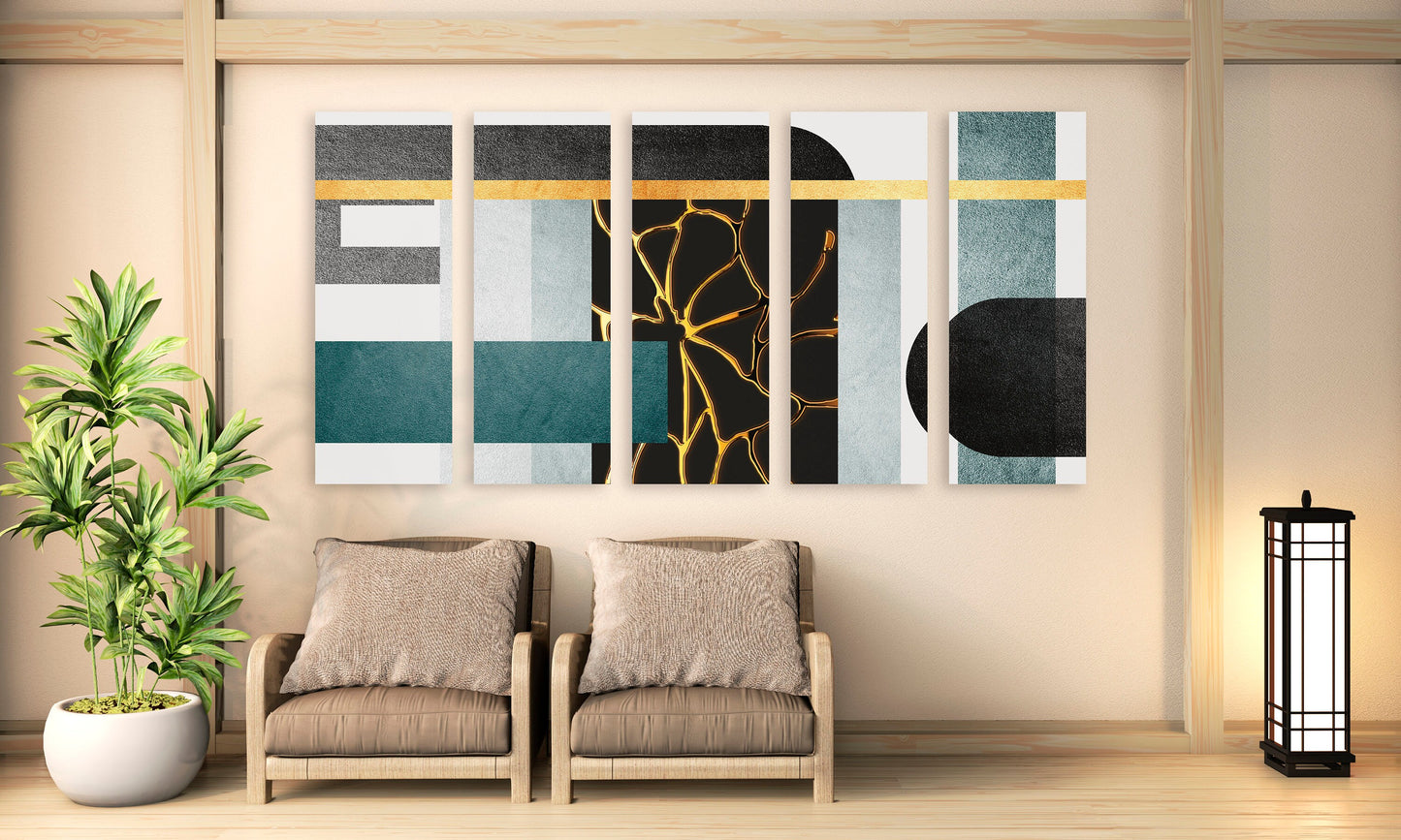 Geometrische abstrakte Wandkunst, abstrakter Druck gerahmtes Leinwandgemälde, abstrakte Leinwandkunst, druckbare Wandkunst abstrakt geometrisch