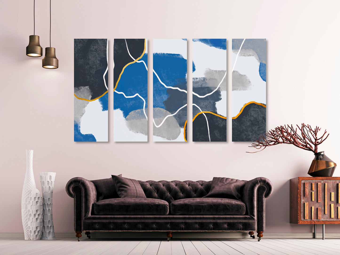 Abstrakte Leinwand-Wandkunst auf mehreren Teilen, extra großer Druck auf Leinwand, 3er-Set abstrakter Kunstdrucke, farbenfrohes Wandkunstwerk als Geschenk, moderne Kunst