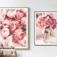 Dreier-Set mit floralen Wandkunstdrucken im schwebenden Rahmen, modernes gerahmtes Blumenkunstwerk, Leinwanddruck mit Bink-Blumen, inspirierende Wandkunst