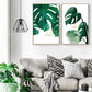 Dreiteilige Pflanzen-Wanddrucke im schwebenden Rahmen, modernes minimalistisches gerahmtes botanisches Kunstwerk, original grünes druckbares 3er-Set Leinwandbilder