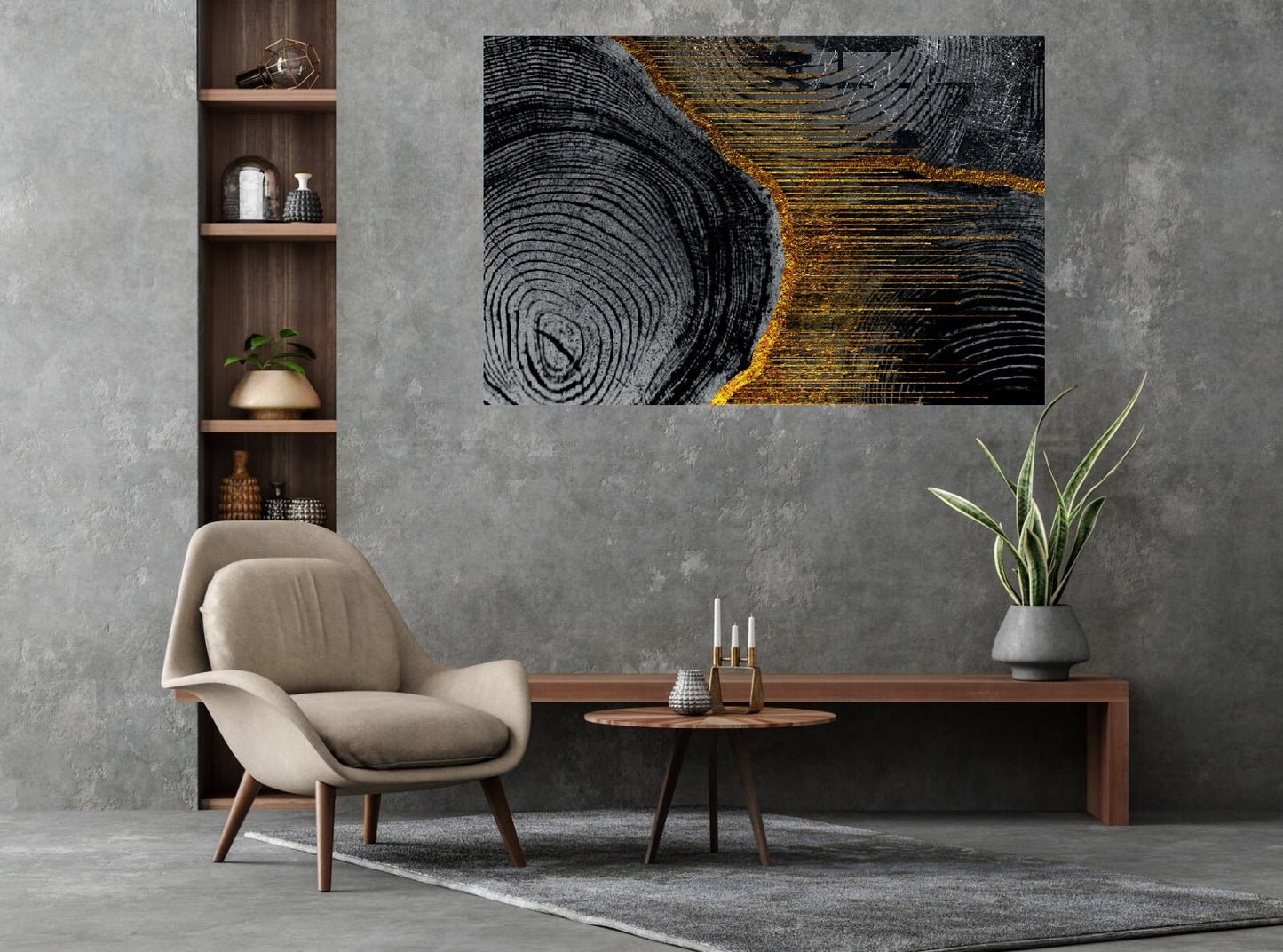 Extra große schwarz-goldene Wandkunst, abstraktes Floating-Frame-Kunstwerk, Kreise druckbare Leinwand-Wandkunst, dunkles Wohnzimmer-Wanddekor