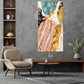 Wandkunst im Marmor-Floater-Rahmen, großes abstraktes druckbares Kunstwerk, moderner farbenfroher Leinwanddruck, gerahmter Kunstdruck fürs Wohnzimmer, Geschenk-Wandkunst
