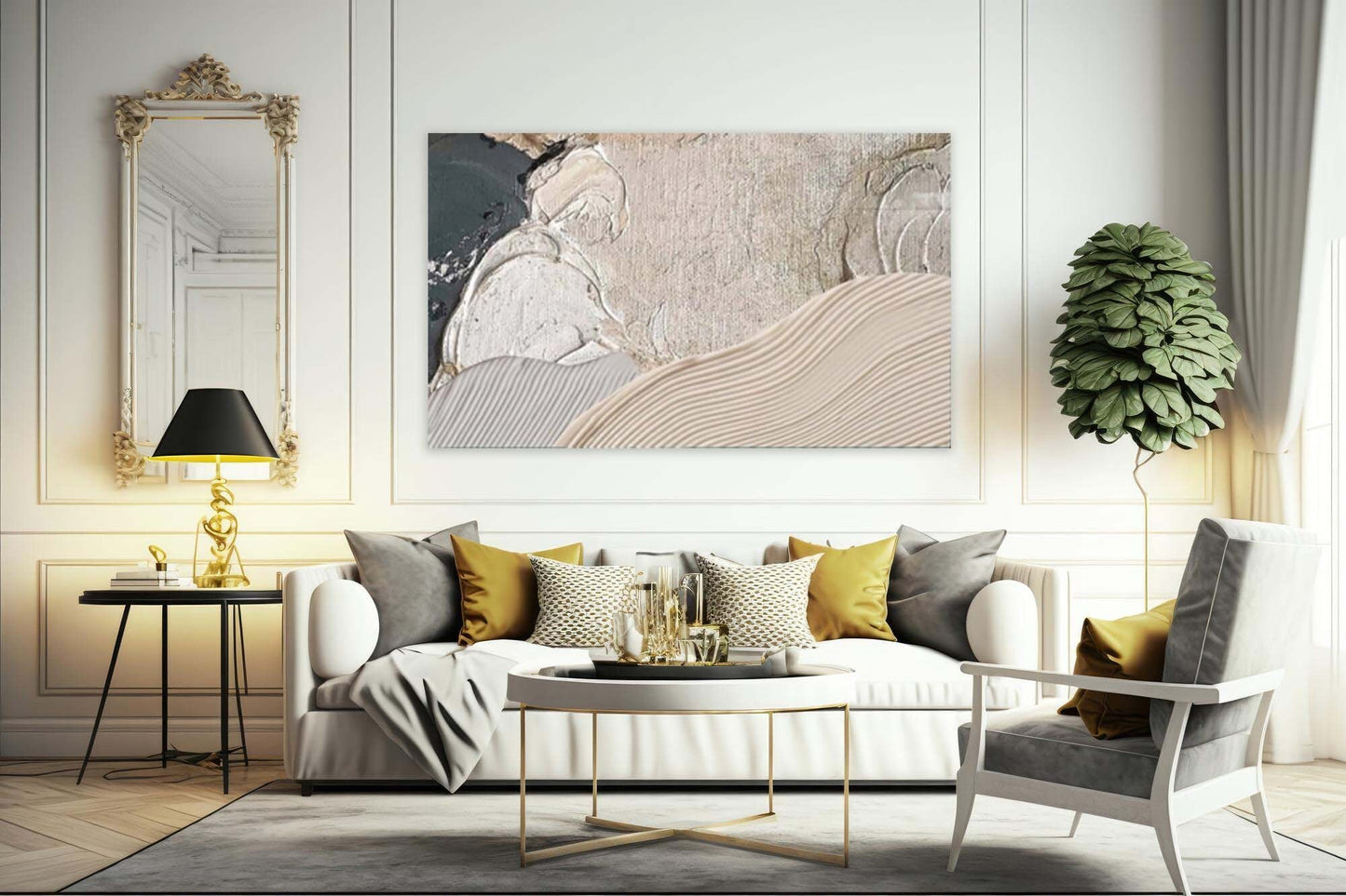 Abstrakter mehrteiliger Leinwanddruck, großes graues 3er-Set Kunstwerke, moderne Wandkunst, konzeptuelles Schlafzimmerkunstwerk, Bild zum Verschenken