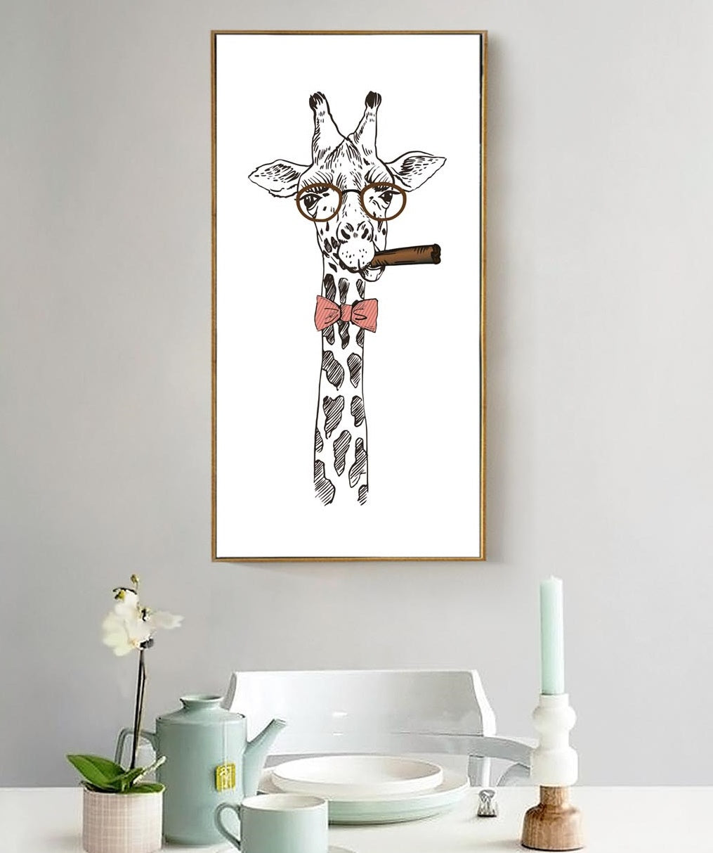 Moderne Wandkunst, Giraffen-Wandbilder auf Leinwand, trendige Wandkunst, Wohndekor, druckbares Wandkunst-Set von 3, Giraffengemälde