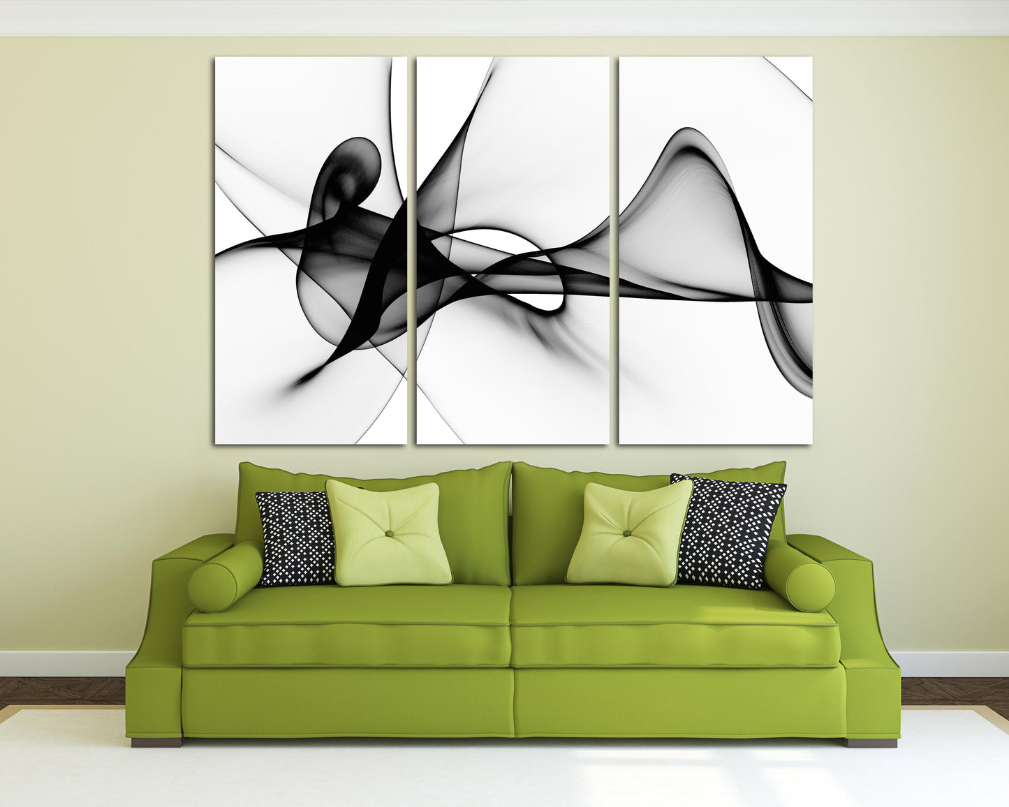 Schwarz-Weiß-Kunst, mehrteilige Leinwand, mehrteilige Wandkunst, Wanddekoration für das Esszimmer, abstrakte Wandkunst, abstraktes Gemälde, extragroße Wandkunst