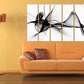 Schwarz-Weiß-Kunst, mehrteilige Leinwand, mehrteilige Wandkunst, Wanddekoration für das Esszimmer, abstrakte Wandkunst, abstraktes Gemälde, extragroße Wandkunst