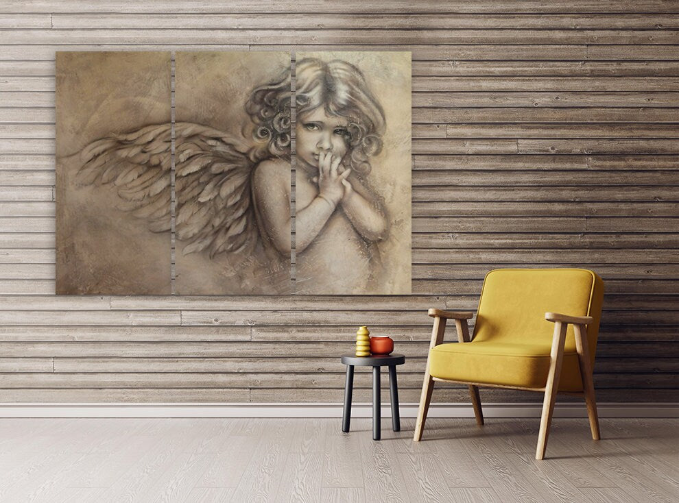 Angel wall art paintings on canvas religious wall art home wall decor bedroom wall decor printable wall art multi panel wall art