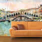 Vintage city mid modern retro century Venice vintage poster prints city wall mural peel and stick removable self adhesive wall covering