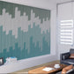 Geometric Wallpaper Blue Removable Wallpaper Sticker Art Peel and stick Self adhesive mural Wall mural prints