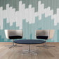 Geometric Wallpaper Blue Removable Wallpaper Sticker Art Peel and stick Self adhesive mural Wall mural prints