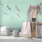 Nursery girl wallpaper peel stick wallpaper Wall mural prints Removable wallpaper Textured wallpaper vinyl wallpaper modern wallpaper