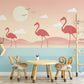 Exotic wall mural Tropical peel stick nursery wallpaper removable Modern wallpaper peel and stick pink Wall decoration