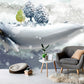 Shark poster Whale wall art Peel and stick wall mural Modern Removable wall decor vinyl wallpaper abstract wall covering