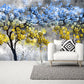Peel and stick floral wallpaper mural Tree wall decals & murals, removable wallpaper for bedroom, living room