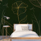 Foral wallpaper peel and stick wall mural, dark wallpaper, flower wall decals vinyl, canvas dark floral wallpaper
