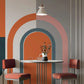 Mid century modern wallpaper peel and stick wall mural, accent wallpaper, geometric vinyl wallpaper, canvas wallpaper