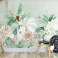 Tropical leaf wallpaper peel and stick wall mural, vinyl wallpaper, modern botanical wallpaper, banana leaf mural