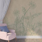 Herb wallpaper peel and stick wall mural, leaf wallpaper, mural leaves, removable wallpaper, bedroom wall decoration