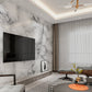 Art deco marble modern peel and stick wallpaper, removable grey canvas wall mural, self adhesive vinyl wallpaper, temporary wall decal