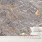 Extra large marble self adhesive wallpaper, grey peel and stick wall mural, accentual abstract wallcovering, modern living room wallpaper