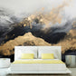 Abstract peel and stick wallpaper, black gold self adhesive wall mural, extra large accentual wallpaper, modern removable bedroom wall mural